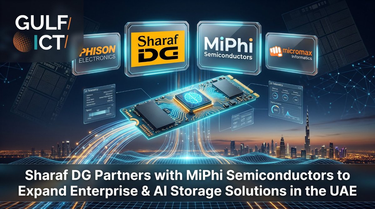 GulfICTnews's tweet photo. AI infrastructure needs more than GPUs. It needs fast storage too. 🤖💾

Sharaf DG + MiPhi Semiconductors are bringing enterprise SSD and AI-storage solutions to the UAE.

The shift:

more AI compute → more pressure on the storage layer

@SharafDG

Leaders: Nilesh Khalkho, CEO of Sharaf DG, and Vikas Jain, Co-Founder of MiPhi.

https://t.co/Adcss66CdZ

#UAE #AIInfrastructure #Semiconductors #GulfICT