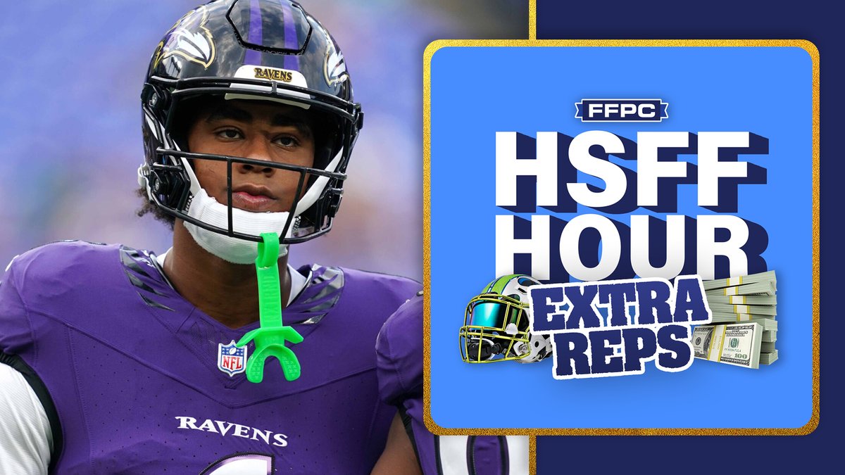 EricBalkman's tweet photo. Tonight at 10 pm ET on the freshest @HSFFHour #ExtraReps:

@fsstrats founder, @FSGAtweets board member &amp; seven-time @FFPC league champion Scott Hoyt

talks w/hosts @EricBalkman &amp; @KFFSCOfficial's @JFerrellElliott

on Jeremiyah Love &amp; much more!

Watch: https://t.co/cwNbtxfR9t https://t.co/vfA8pJ2gOh