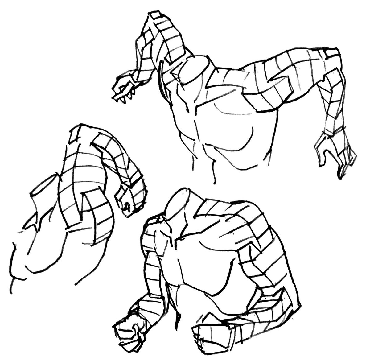 yuassamakoto's tweet photo. 腕の流れの単純化
これを考えるようになってから、空間の中で人体を描くのがだいぶ楽になった。 https://t.co/o1Qk58RJxc