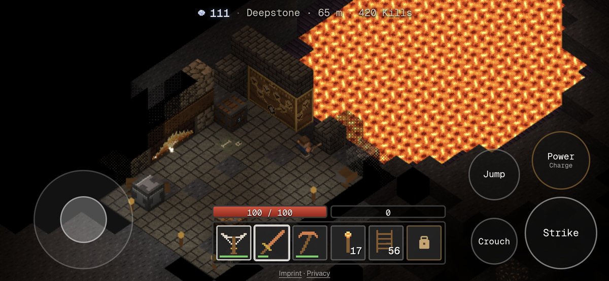 andyleanio's tweet photo. Picture of the day. Lava lake next to a broken dwarf house. https://t.co/CBQju88QA3
