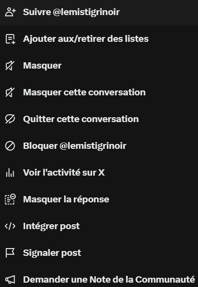 Pascal44n's tweet photo. @FatoumataNiak27 Aller sur les 3 petits points du post ... "Masquer la réponse" ca les rend invisibles .. sinon on ne s'en sort plus. https://t.co/JUue55xBmn