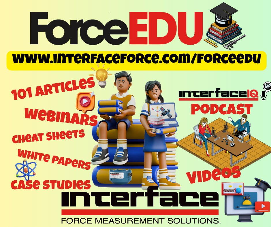 loadcells's tweet photo. 📢ForceEDU is Your Hub for Force Measurement Education. https://t.co/CK2rfsYHPz 📚 Access videos, cheat sheets, 101 articles, and more in the ONLY free online resource committed to test and measurement education. #LoadCells https://t.co/bl1VCdMPb5