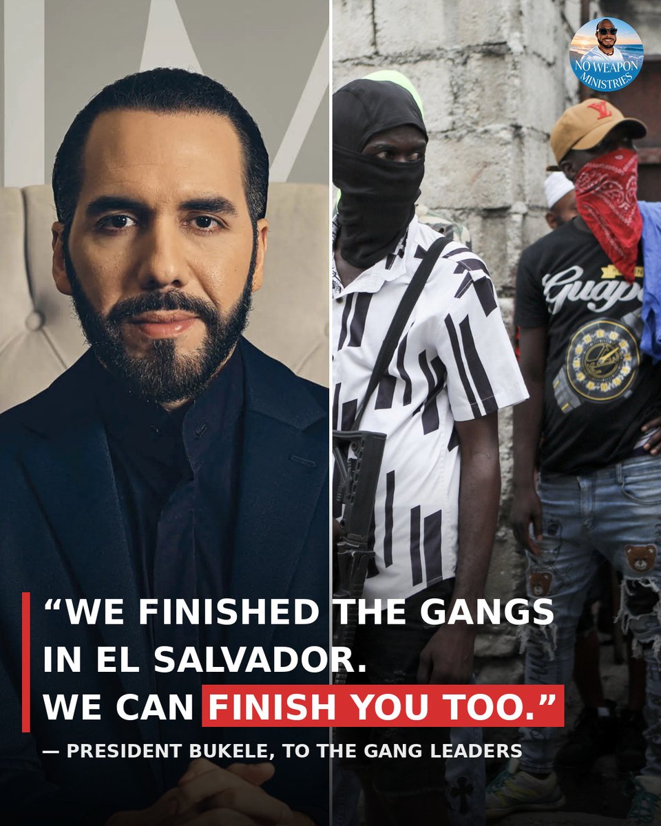 ColonelFree's tweet photo. 🚨 BREAKING: Bukele launches a military operation in Haiti to rescue 4 kidnapped Salvadorans, warning gang leaders: “We finished the gangs in El Salvador — we can finish you too.”

🙏 Pray for their safe return 👇
#Bukele #Haiti #BreakingNews #Pray #ElSalvador https://t.co/1QxJF8rhXG