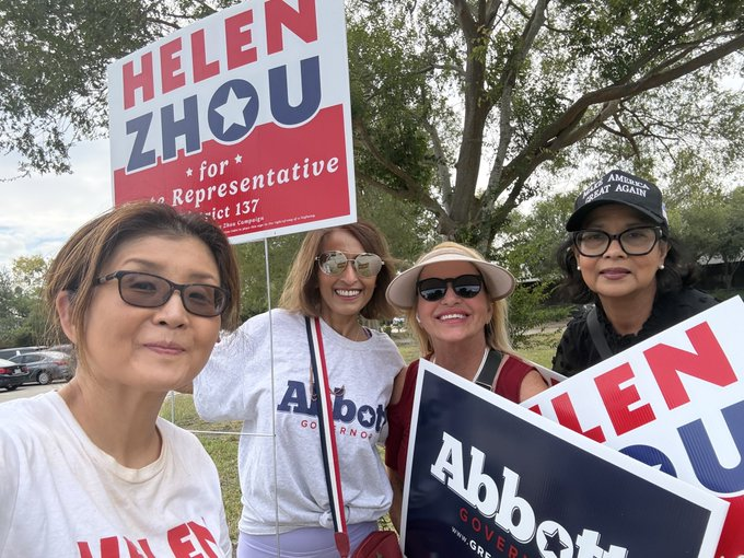 DinkUmDo52's tweet photo. VOTE RED DOWN BALLOT! - VOTE FOR HELEN ZHOU! NO SHARIA LAW! JESUS - JESUS - IS KING!! VOTE RED DOWN BALLOT! WE ARE ALL CHARLIE!! I WANT MY $5K!!! https://t.co/KB53D1nHcP
