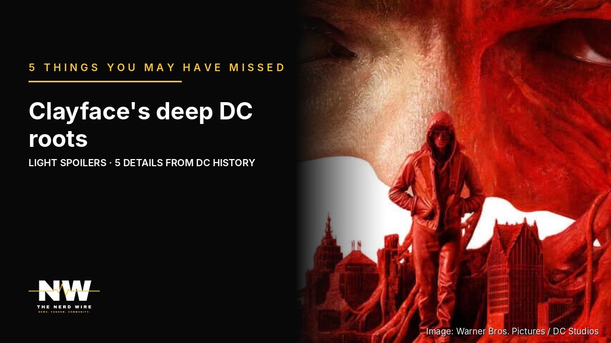 NerdWire's tweet photo. Saw Clayface? 5 details with deep DC roots, from a recast actor in 1940 to the cartoon that made Matt Hagen a movie star. Light spoilers: https://t.co/J9UYWYgBo9 https://t.co/oXS0uL7KB1