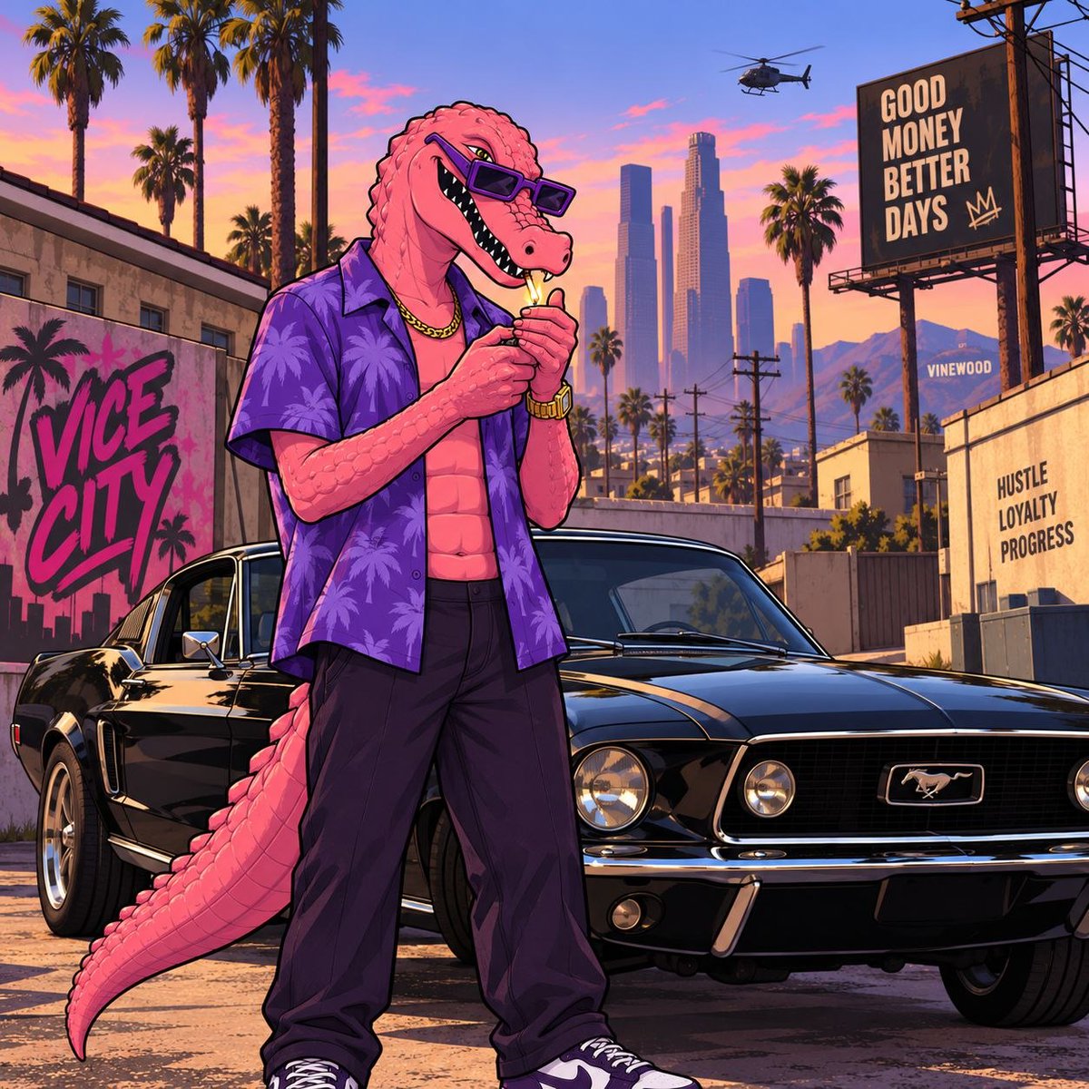 Macca_rh's tweet photo. With GTA VI just around the corner, $MACCA is ready to make his own mark. 

The gator was never built to blend in. 🐊💸 https://t.co/9PH0HFWi4u