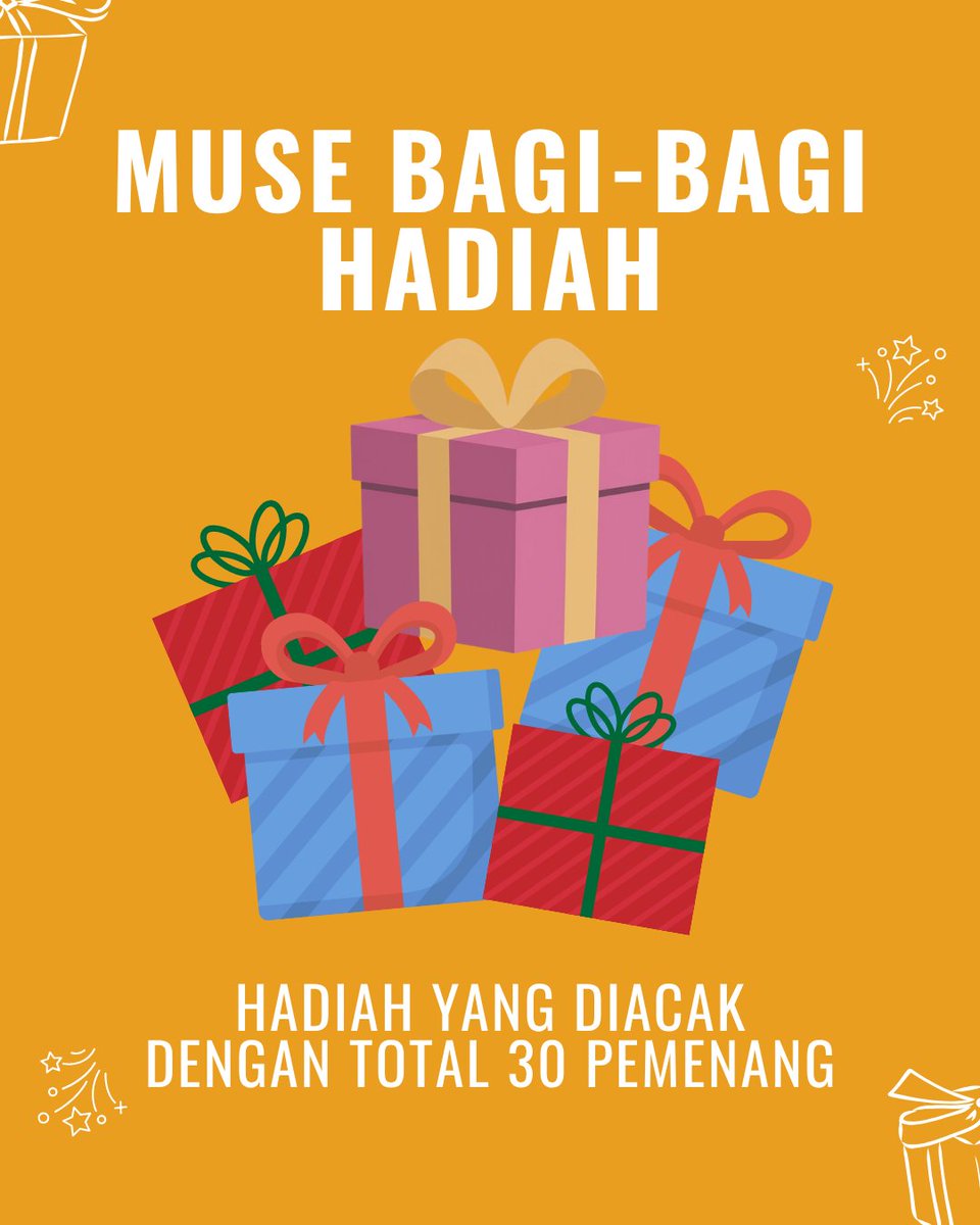 muse_indonesia's tweet photo. Muse bagi-bagi hadiah dengan total 30 pemenang! 🎁

Untuk kalian yang mau ikutan, caranya gampang!
- Repost secara public 
- Like, dan Follow Muse Indonesia
- Komen apa anime Muse kesukaan kalian di SEASON SEKARANG, dan mention juga teman kalian di komen.

Pemenang akan kami umumkan pada tanggal 28 Oktober nanti.