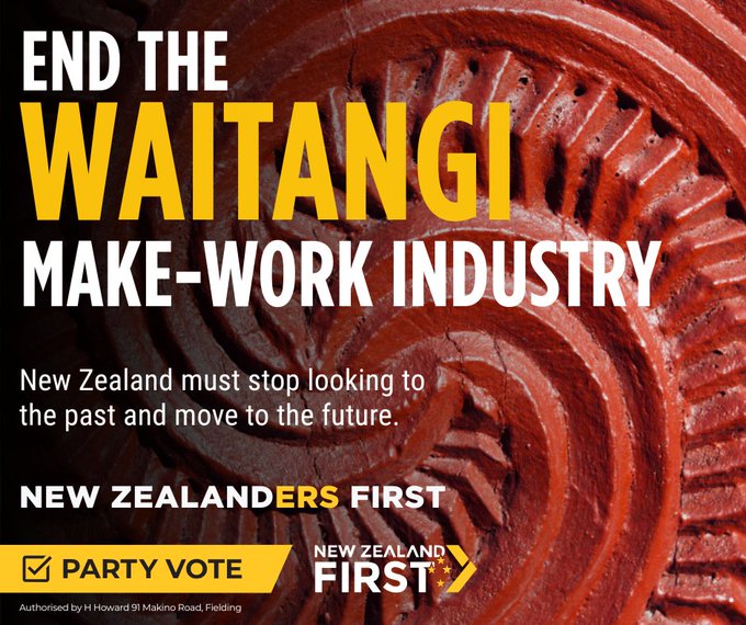 kaiviti_cam's tweet photo. NZ First will abolish the Waitangi Tribunal inside 100 days. Te Pāti Māori will scream blue murder. Good. It should have gone years ago. One law for everyone. https://t.co/Kjo7DVLhZc