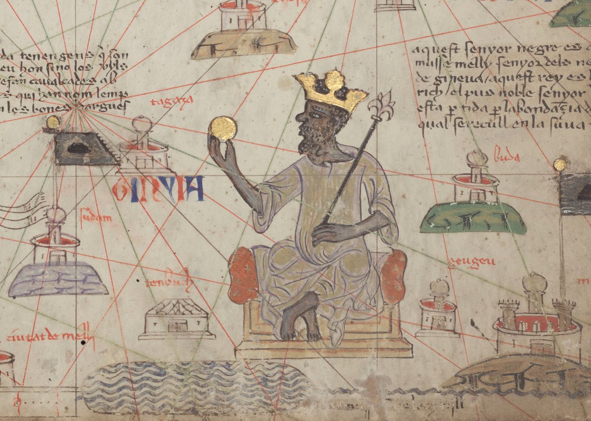 nxt888's tweet photo. In 1324, Mansa Musa of Mali made a pilgrimage to Mecca.

He traveled with 60,000 people and 100 camel-loads of gold.

He gave away so much gold in Cairo that he collapsed the regional gold market for a decade.

A decade. From generosity on a journey.

His empire covered more territory than Western Europe. His capital, Niani, was a center of scholarship, trade, and governance sophisticated enough that visiting Arab historians wrote about it with undisguised admiration.

This was not a primitive society waiting for civilization to arrive.

This was a civilization.

One of the great ones. By any measure that wasn’t specifically designed to exclude it.

The colonizers who arrived in West Africa centuries later did not bring civilization to a void.

They dismantled something that was already there.

The textbooks that don’t mention Mansa Musa at all, not once, not a paragraph, are not gaps in education.

They are a decision. Made deliberately. Maintained consistently.

Because his existence changes the sentence.