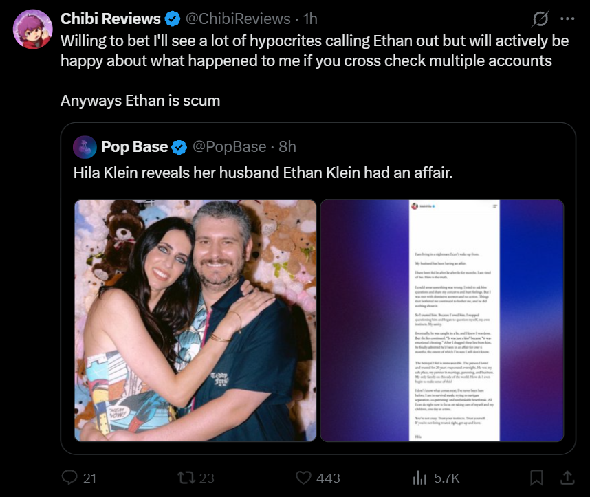 Berryslushie56's tweet photo. Because Chibi, you lied about the situation, lied about trying to leave this planet by drinking 3 beers for sympathy, and also, your "cheating ex" owns your new home. https://t.co/WWShHKfdGs
