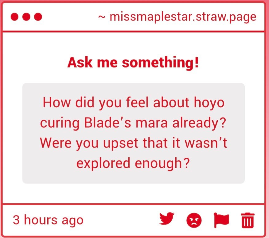 Yingxingaling's tweet photo. Nothing about Blade was explored enough 😂

Honestly, I had a feeling they would deus ex machina the mara. 

If it wasn't through curing it outright like they did, then it would be something stupid like "Blade doesn't get triggered anymore" (1/2) https://t.co/a0GwbQE2xd