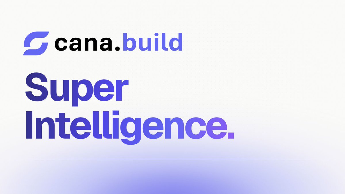 CanaBuildSI's tweet photo. AI that answers questions was step one.

Super Intelligence is AI that owns the whole outcome. It plans, builds, runs and finishes the work, inside limits you set.

That's what we're building at Cana, for everyone. Part of @ColateAi. https://t.co/Fu3fdeDBYl