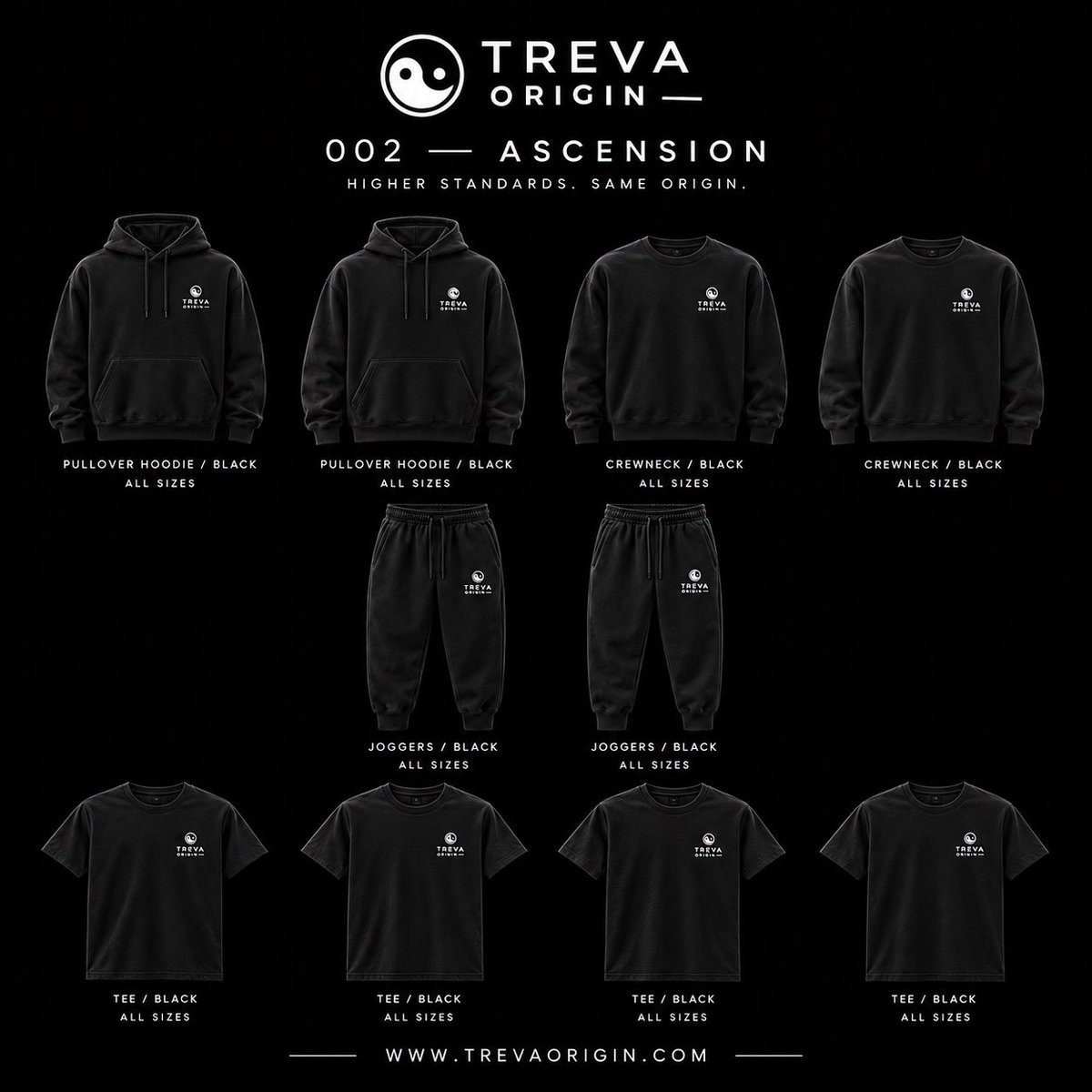 tndpu6's tweet photo. Introducing 002 — ASCENSION by Treva Origin.

A new chapter in performance, streetwear, and identity.

Higher standards. Same origin.

The ascent starts here. 🖤

LIVE: 10/27/26

Discover Treva Origin → https://t.co/5tllyhvYTG

#TrevaOrigin #002Ascension #HigherStandards https://t.co/clRCohvmIS