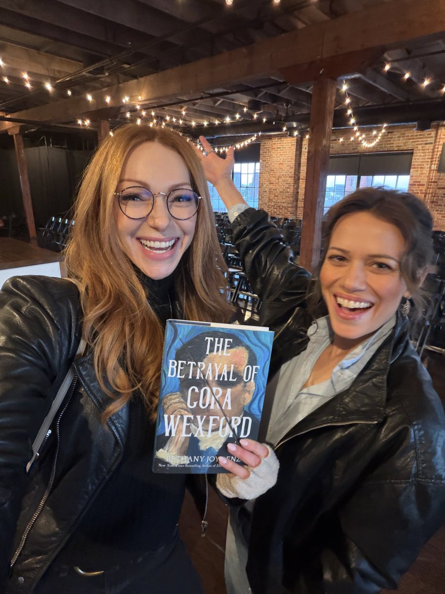 LauraPrepon's tweet photo. Moderated an event for my girl Bethany Joy Lenz. Her debut novel, The Betrayal of Cora Wexford, is out now! So happy for you, Joy!💓 https://t.co/iwoA9jYHbz