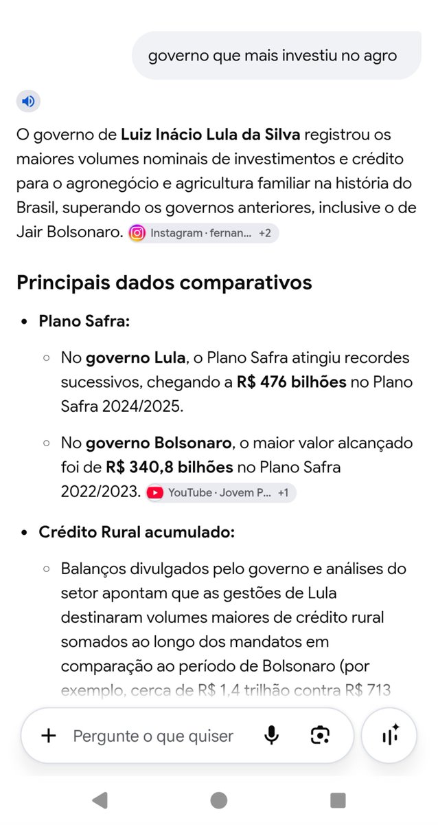 mafemarilia's tweet photo. Eu dei um Google, Presidente! Lula oq mais investiu no agro 

#DebateNaGlobo https://t.co/CRVPphA9HH