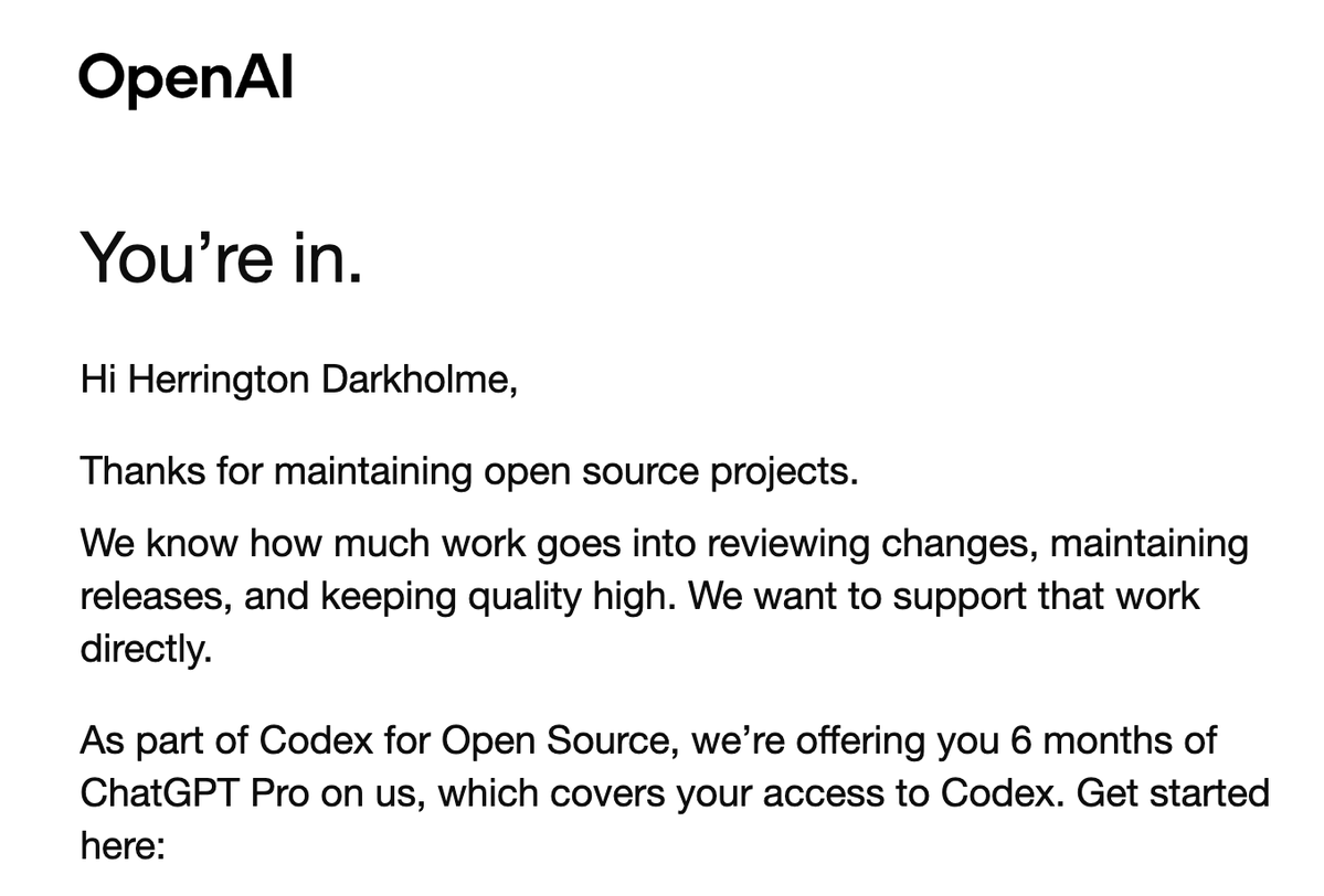 hd_nvim's tweet photo. Thank you @OpenAI 🥳 https://t.co/zk8dX157iR