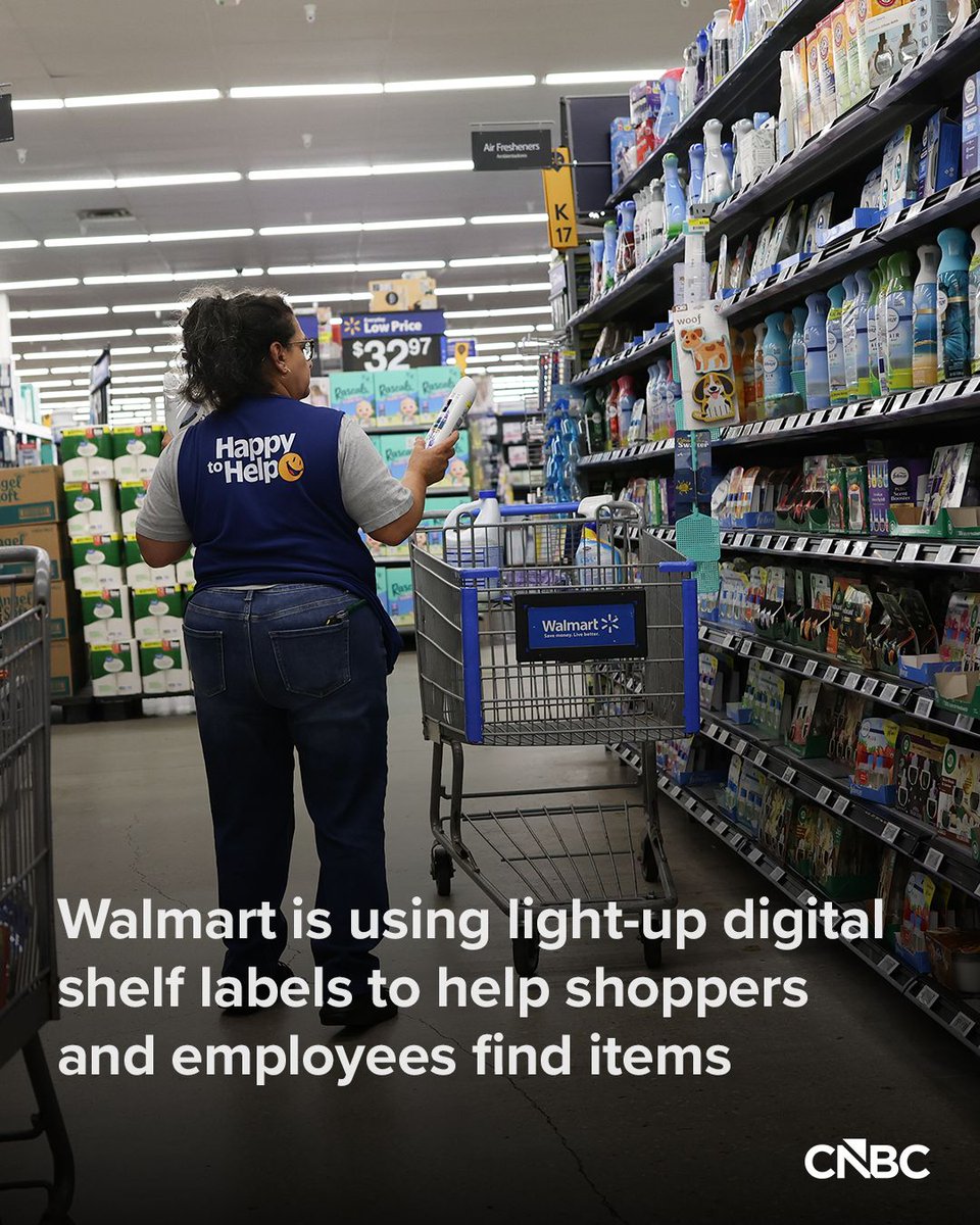 CNBC's tweet photo. Walmart is aiming to make it as easy as possible for its customers to find exactly what they want. https://t.co/p5d0B6TLVn https://t.co/WbOrpDfJlu