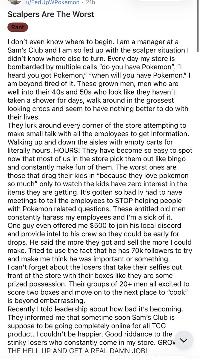 ScalpersDaWild's tweet photo. The level of insanity in the hobby is crazy. So many stories like these continue to come out. @PokeNabu @Poke_Mama_tcg @RattlePokemon @Kennyboulder @Poke_Holics_ https://t.co/aWNaB9RIA4