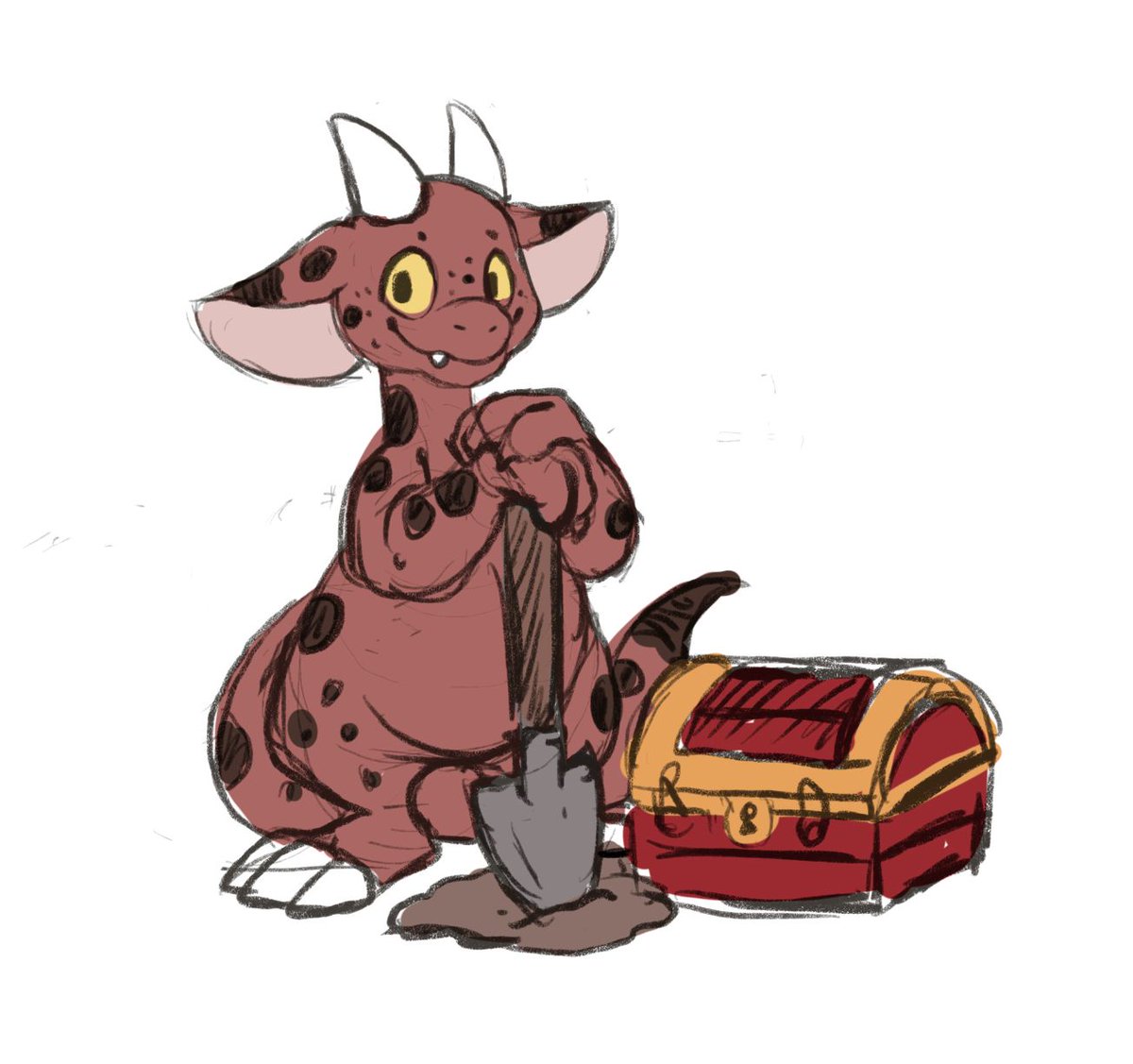 GrumpyGryphon's tweet photo. Treasure hunter pin design https://t.co/3Qf5sT4hGX