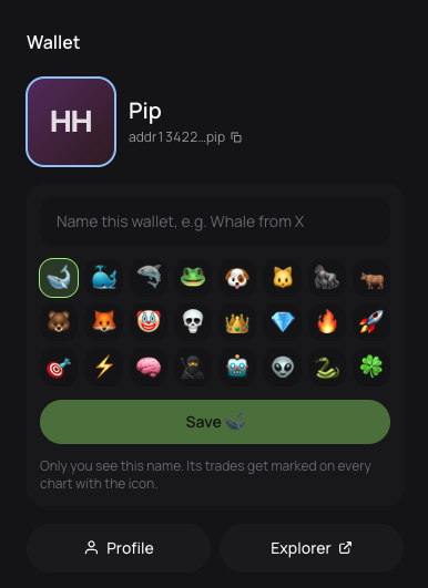 AdaDgens's tweet photo. Just click in any wallet inside the chart and instantly go to the profile to rename it! https://t.co/onuDLiy9Db