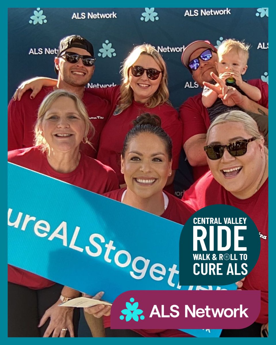 youralsnetwork's tweet photo. Join us the morning of the Central Valley Ride at our Resource Fair!

Starting at 10 AM, meet with @youralsnetwork staff and care managers; find ALS Network merchandise, and learn more about the services offered by our incredible partners.

@ShionogiUS
@MaximHealthcare
Community Health System
Pulmonic Health
@mobilityworks

Event-day registration will be available on-site for a fee of $20 and $175 for riders. For more information or to make a gift today, visit https://t.co/VRZzjZcH5M.