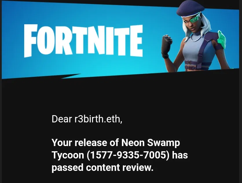 R3birth's tweet photo. Epic Games let me cook.

Fortnite map approved!

Neon Swamp Tycoon. 1577-9335-7005 https://t.co/iLi4A9i5Nu
