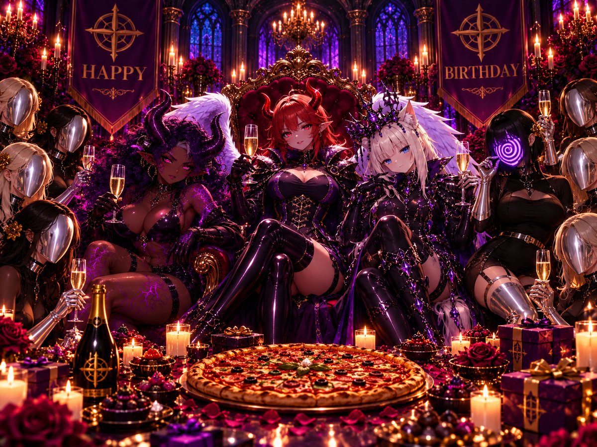 Skyend_Dearest's tweet photo. Thank you to all my dear Shadow Drones~  and specially to Xelia and @CultOfNekopara

I really hope we can Celebrate this Beautiful day with some Good Drinks and some good Pizza~ 

For that we will keep on growing Stronger each day~ and thanks to @LucynaKushdlr ~ for this art~ https://t.co/z3OlLl6OJQ