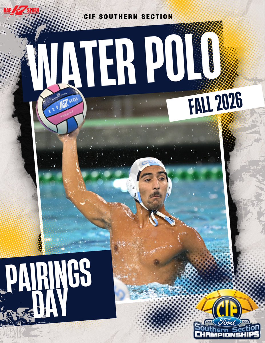 CIFSS's tweet photo. 🚨Here are your matchups for the 2026 CIF Southern Section-Ford Boys Water Polo Pairings 🤽‍♂️🚨

🔗 https://t.co/xqg7PDfVTU https://t.co/kWwLM05ZYr