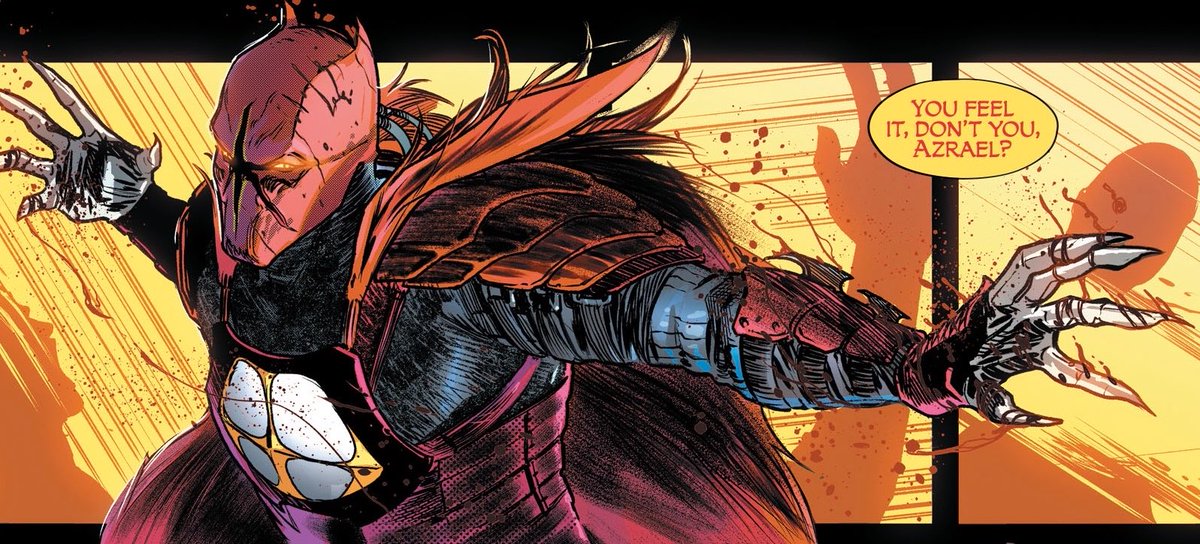 HellOfVenom's tweet photo. Story is ass, but the Dark Mutltiverse Azrael Batman suit is fucking awesome. https://t.co/H0YkIzgI11