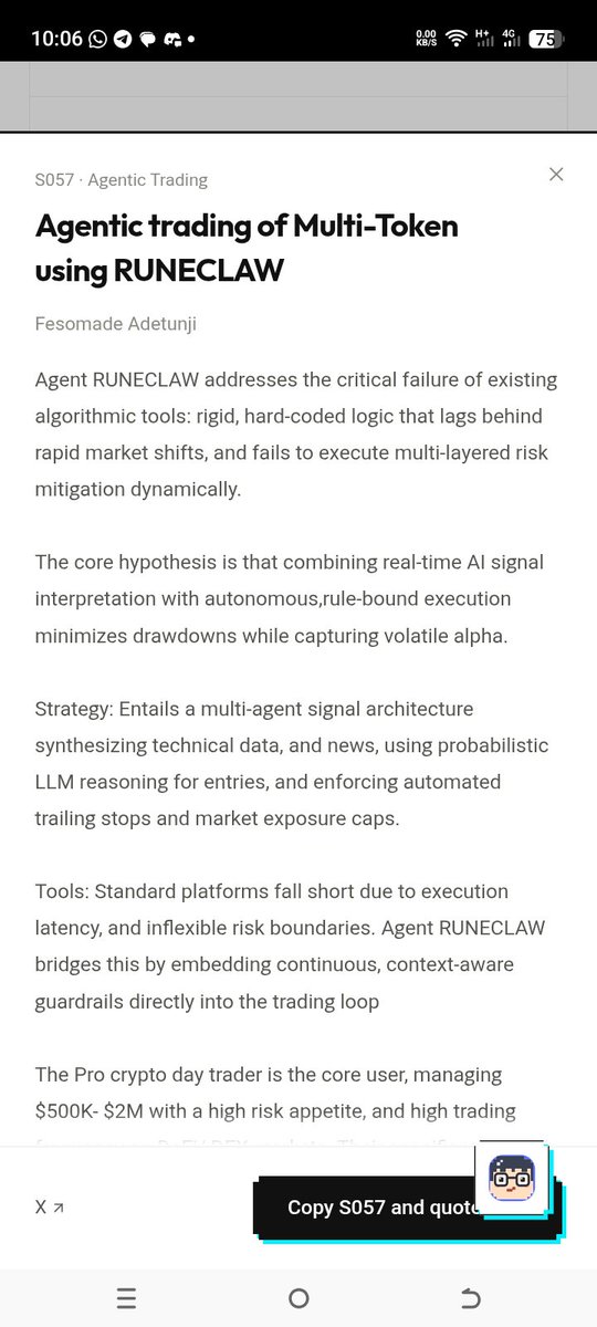 braculee's tweet photo. S057

Project S057: Agentic Trading of Multi-Token using RUNECLAW is projected to be the Bitget Hackathon’s premier choice. I love it because it revolutionizes decentralized finance by deploying advanced automation for seamless, high-yield multi-token trading.
@Bitget_AI https://t.co/tFSXTAmCox