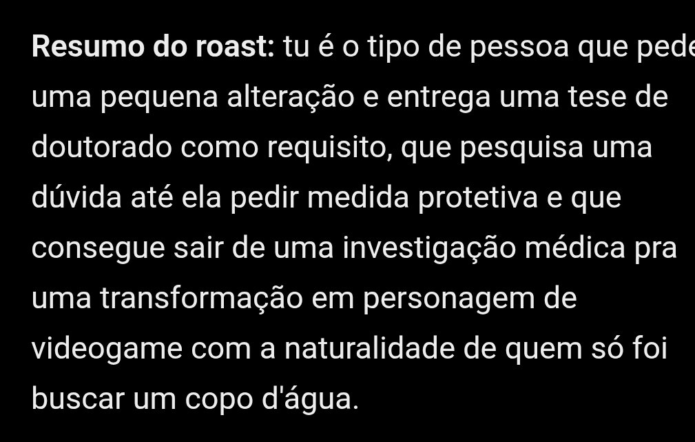 AyssaFoley's tweet photo. "E vou te falar: teu histórico passa uma energia muito específica de alguém que não sossega enquanto não entende o que tá acontecendo. Se tem uma dúvida, tu investiga. Se uma coisa não ficou como queria, tu corrige. Se falta uma informação, tu vai atrás."
Humilhada hshshshs https://t.co/ToX8RKCBKD