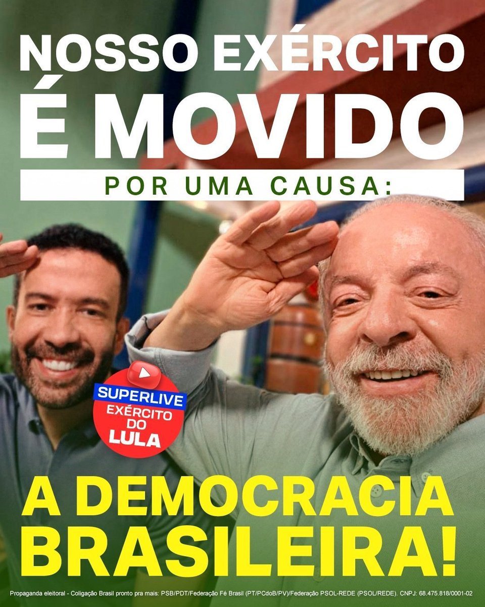 HelioNe05360841's tweet photo. #ExercitoDoLulaVenceuMaisUma https://t.co/ejRV9mZQCU