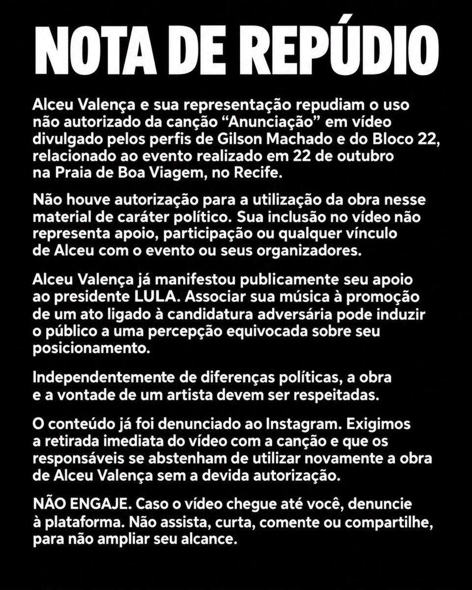 poptime's tweet photo. ⭐ GIGANTE! Alceu Valença REPUDIA uso de suas canções em atos pró-Bolsonaro no Nordeste e exige retirada IMEDIATA das músicas dos vídeos. https://t.co/CMuYMu6pvS