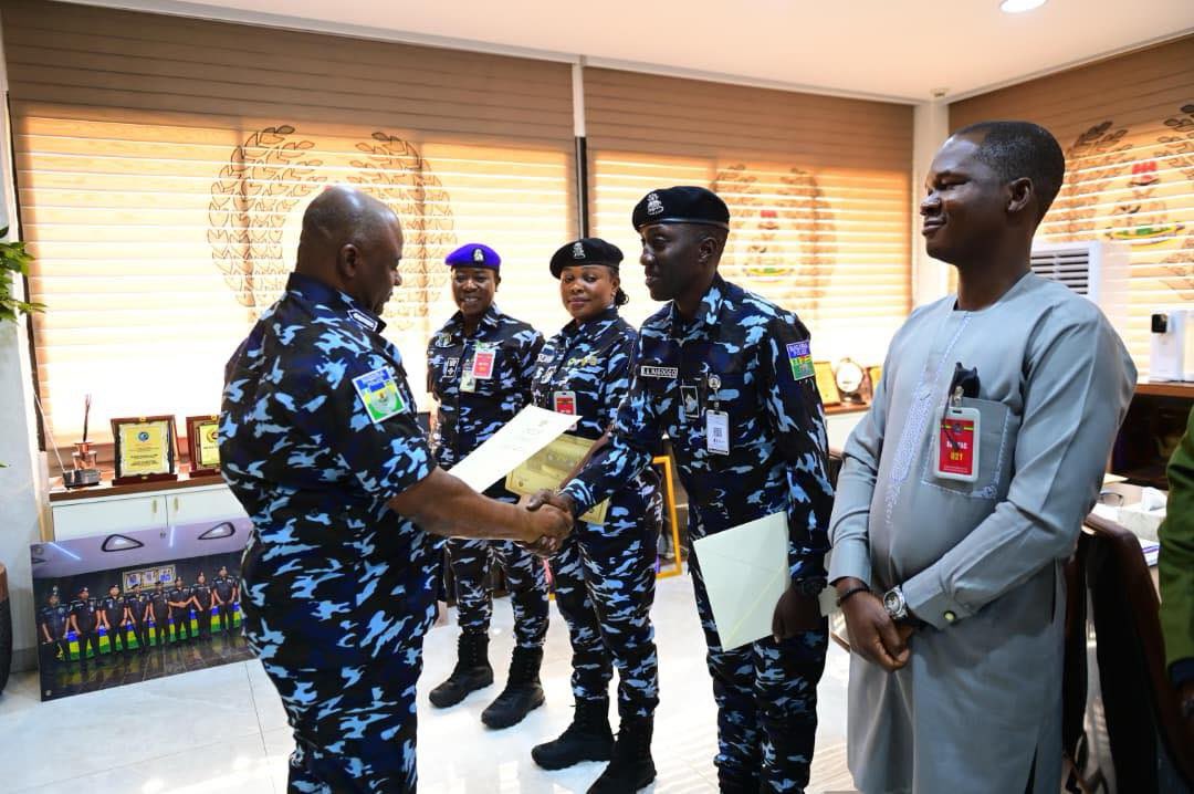 PoliceNG's tweet photo. IGP DISU COMMENDS OFFICERS ON SUCCESSFUL COMPLETION OF INTERNATIONAL SECURITY TRAINING IN EGYPT

The Inspector-General of Police, IGP Olatunji Rilwan Disu, psc(+), NPM, today, 23rd October 2026, received a delegation of Nigeria Police Force officers who recently completed a two-month International Security Training Course (ISTC) at the Police Academy Research Center, Cairo, Egypt.

The delegation, led by CSP Bukola Adedayo-Olajuyigbe, was received at the Force Headquarters, Abuja, where the IGP congratulated the officers on completing the programme and commended their performance, discipline and professionalism throughout the training.

The IGP charged the officers to apply the knowledge and specialised skills acquired during the programme to strengthen operational effectiveness, enhance internal security and improve public safety. He urged them to maintain high professional standards and translate their training into improved policing practice.

The Nigeria Police Force remains committed to developing the capacity of its personnel through strategic training and international cooperation to enhance service delivery and ensure the protection of lives and property.

CSP Ani Iniedu, anipr
Force Public Relations Officer
Force Headquarters, Abuja
23rd October, 2026