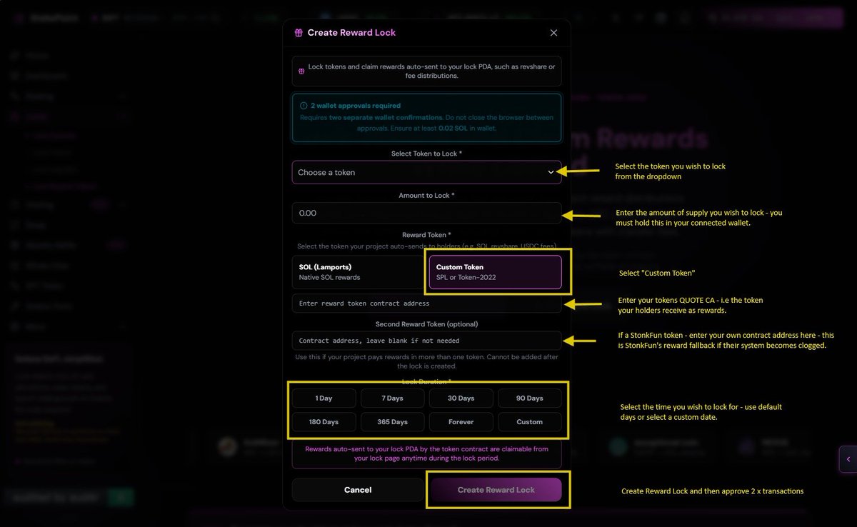 StakePointApp's tweet photo. @magesticbeing @MoonCall @LaunchOnSF Hey @magesticbeing we created a simple step-by-step for you to follow. The process is super simple!

Visit https://t.co/x128dtMh2w to lock holder reward tokens. https://t.co/kltaNUHCRo