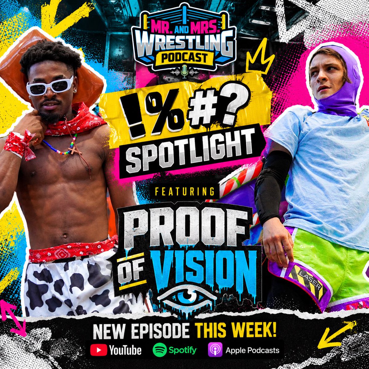 mandmwrestlepod's tweet photo. A FIRST on the $&!% Spotlight!
Our first TAG TEAM joins the show — PROOF OF VISION: Proof & Vision!
We’re talking their beginnings, road stories, tag chemistry, dream opponents, championships & what’s next!
#ProofOfVision #IndySpotlight
#814Wrestling https://t.co/ZwvpiCNLbA