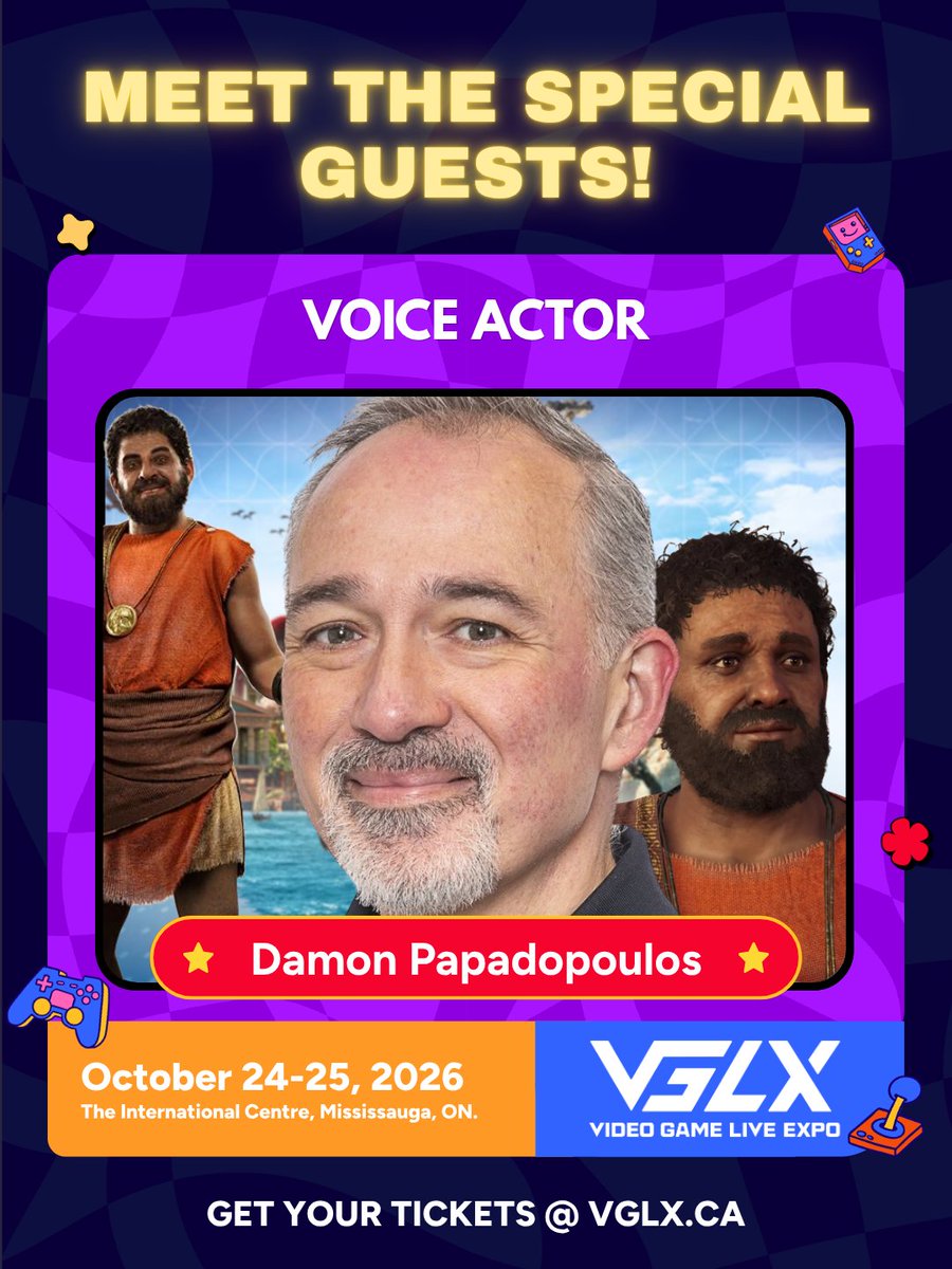 vglx_official's tweet photo. Meet the voices behind some of your favourite characters!

Craig Burnatowski, Jon McLaren and Damon Papadopoulos are joining us at VGLX this weekend!

#VGLX26 | October 24–25 | The International Centre in Mississauga.

https://t.co/A3hYLhq9a3 

#VoiceActors https://t.co/8caROn9but
