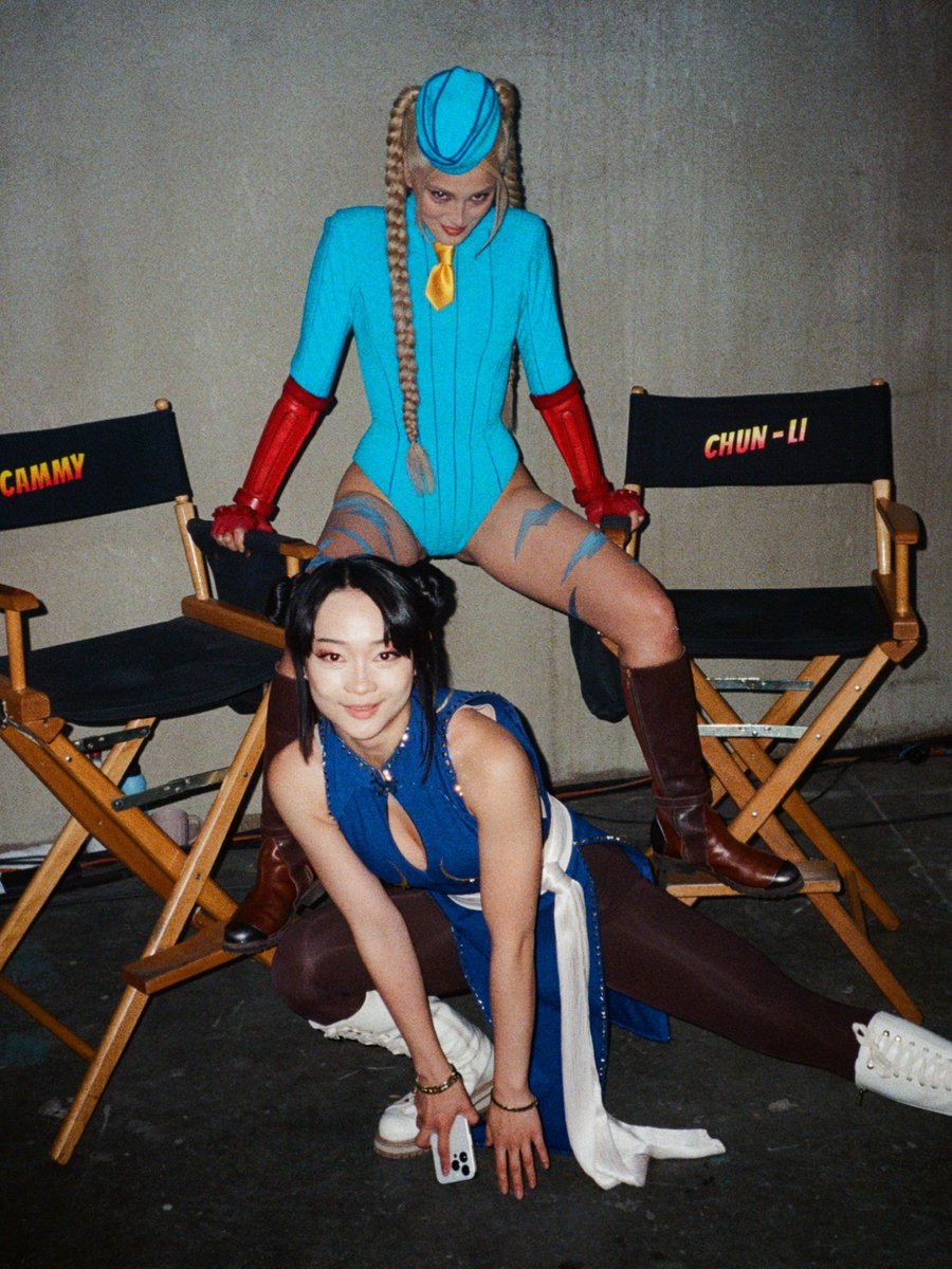 _Kaimitsu's tweet photo. Mel Jarnson and Callina Liang behind the scenes, "Street Fighter" (2026) #StreetFighter #cammy #chunli https://t.co/P1moXUm9NK