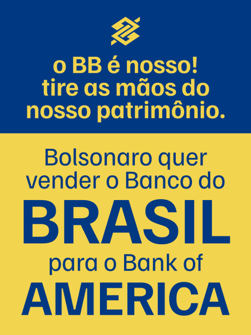 _BrasilPopular's tweet photo. VENDER O BANCO DO BRASIL PROS EUA É ABSURDO! https://t.co/D0sKY7orHO