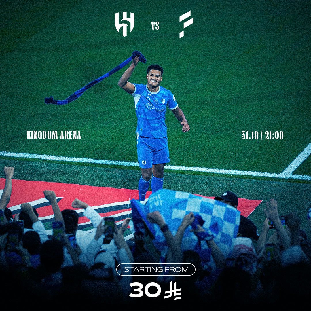Alhilal_EN's tweet photo. Victory secured and top spot confirmed 💙🔝

🎟️ Another Roshn Saudi League night awaits as Al-Hilal face Al-Fateh at Kingdom Arena, with tickets starting from SAR 30.

Secure your ticket now through the Blu app 🔹

🔗: https://t.co/OLjDd5qh6Q https://t.co/OCHyIverkQ