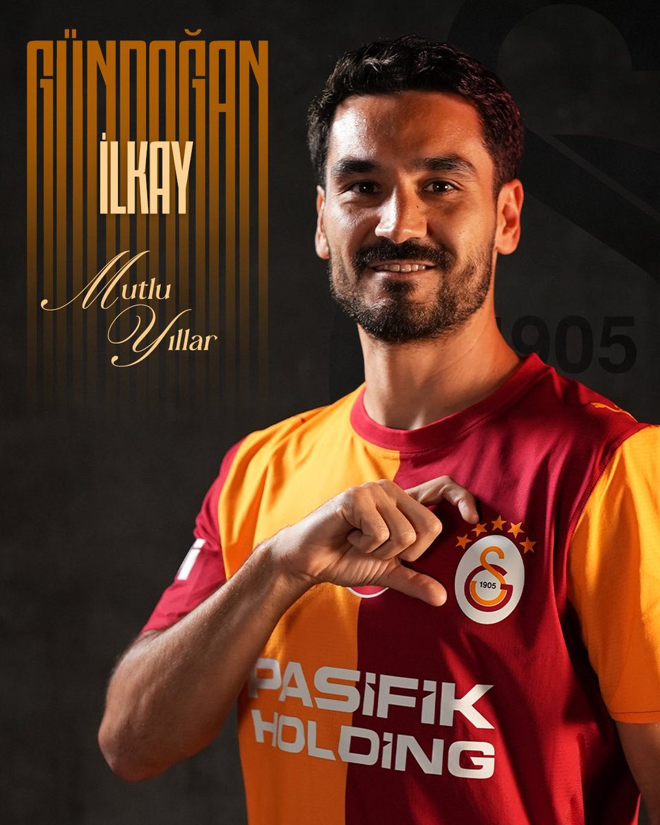 GalatasaraySK's tweet photo. Bugün futbolcumuz İlkay Gündoğan’ın doğum günü. 🎂

İyi ki doğdun @IlkayGuendogan! 💛❤️ https://t.co/vYpBT68e20