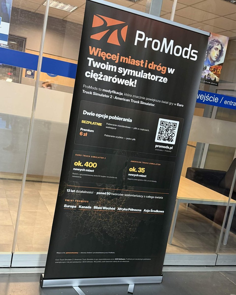 ProModsETS2's tweet photo. Poznań Game Arena 🇵🇱

Find our banner at the Poznań Game Arena 2026!

Tag us in a picture, with #ProPoznan on social media, showing us with YOU, and this banner, for the chance to WIN!~ You'll have the chance to win a ProElite Subcription for three months! https://t.co/Mhc1pOuKjg