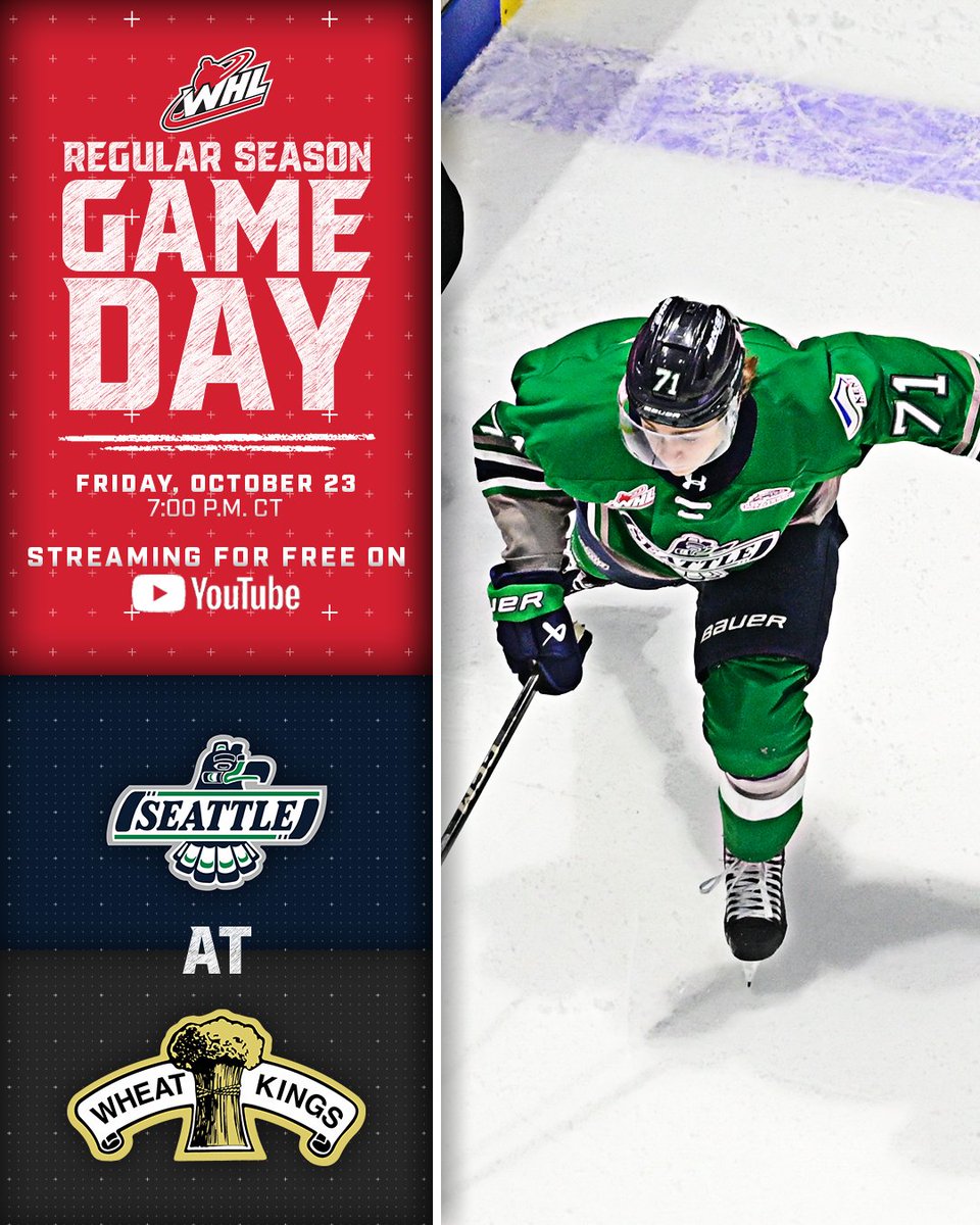 TheWHL's tweet photo. Shades of 2016...

Tonight, the @SeattleTbirds and @bdnwheatkings go head-to-head at the Assiniboine Credit Union Place!

Don't miss the action and watch for FREE on YouTube. https://t.co/1Vwle5s1lf