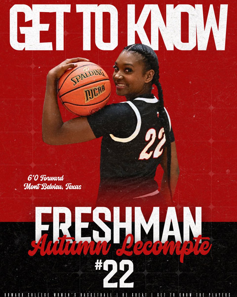 hchawkwbb's tweet photo. 𝐆𝐞𝐭 𝐭𝐨 𝐤𝐧𝐨𝐰 𝐭𝐡𝐞 𝐬𝐪𝐮𝐚𝐝 ⬇️
𝐀𝐮𝐭𝐮𝐦𝐧 𝐋𝐞𝐜𝐨𝐦𝐩𝐭𝐞 | #𝟐𝟐

Get to know Freshman Autumn Lecompte from Mont Belvieu, Texas! Standing at 6’0, Autumn brings her game to the Lady Hawks as she begins her collegiate career! 🏀

#BeGreat https://t.co/mYQTlriBCI