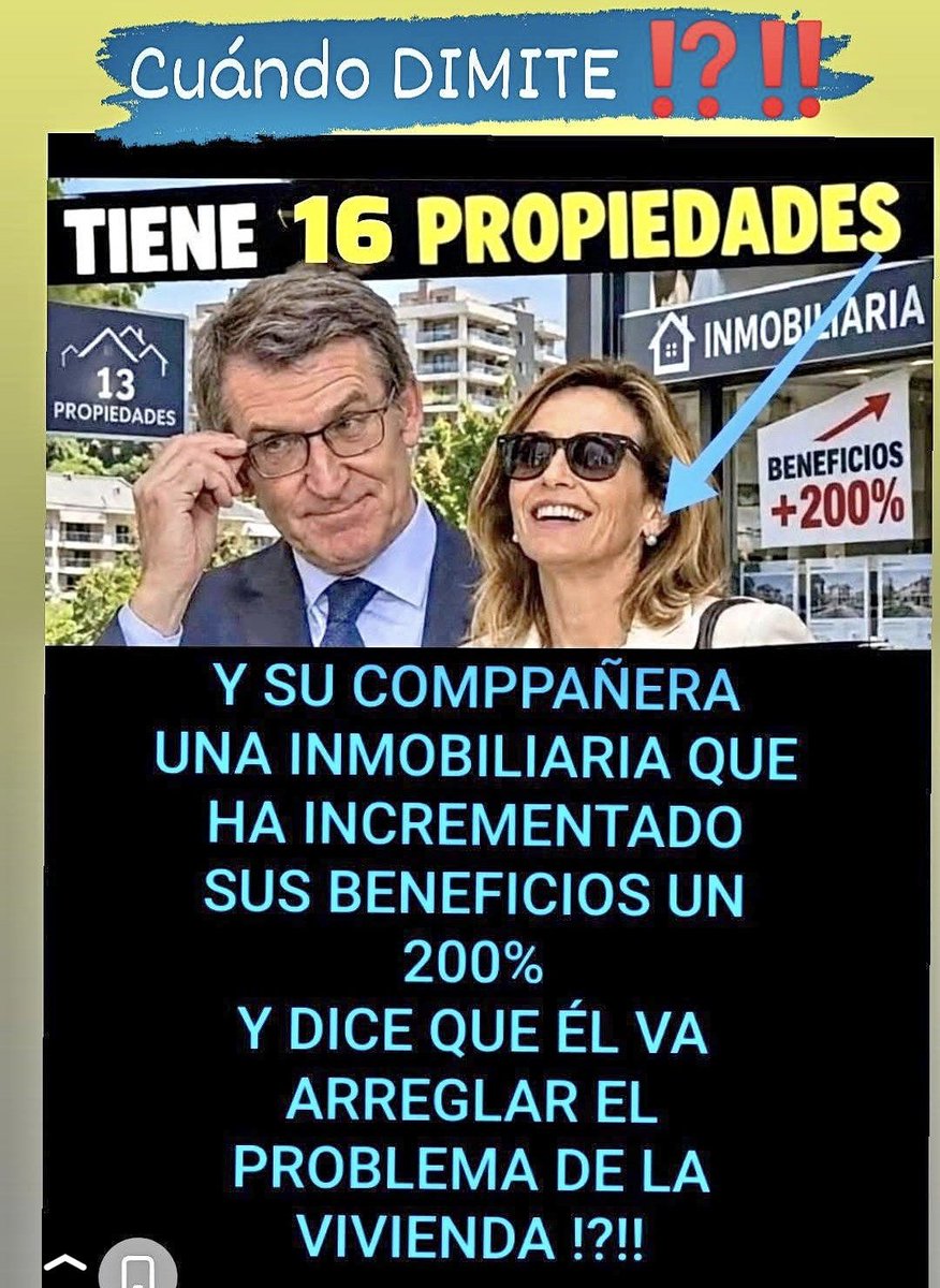 columnamp's tweet photo. @josevico4 2-600.000 €, además de otras propiedades como pisos y terrenos
Alberto Núñez Feijóo ha visto triplicar su patrimonio declarado en los últimos 2 años, acumulando casi 1 M € y varias propiedades, lo que plantea dudas sobre el origen de su fortuna. Quién investigará a los dos ⁉️‼️ https://t.co/lO38uT7Tvy