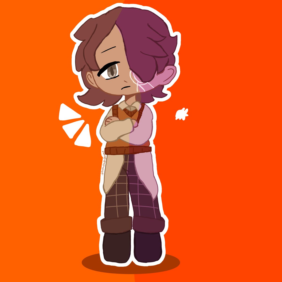 spacey_goat's tweet photo. #persimmonfire and as a chibi chud he does no wrong #cherrifirefanart #theflightsmp #tfsmp https://t.co/sXizrAJawi