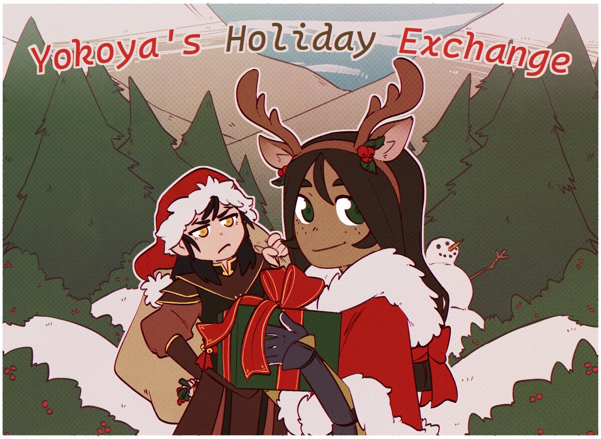 Yokoya_GiftSwap's tweet photo. 🪭✨Yokoya's Holiday Exchange - A secret santa event revolving around the Kyoshi era!!!✨🪭

Sign-ups open November 1st and close November 14th!
#kyoshi #Rangi #Rangshi #kyoshinovels #atla #lok https://t.co/H2mbC0pvOA