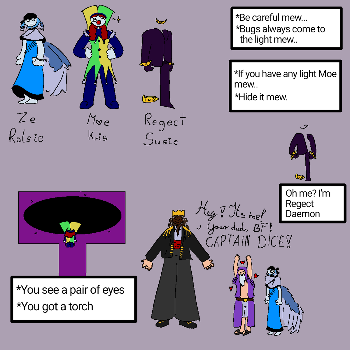Discord_Kittten's tweet photo. Ts shit was drawn before the official designs don't slime me pls #AReGect #aReGectarg #deltarune https://t.co/AzLWnpjdSC