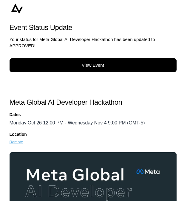 ogborgex's tweet photo. one last thing.

i got accepted into @Meta's Global AI Developer Hackathon starting on the 26th.

10 days. 20k builders. $1M in prizes.

10 days building with the newest models.

let's see what we can cook. https://t.co/98u5w7I4cn