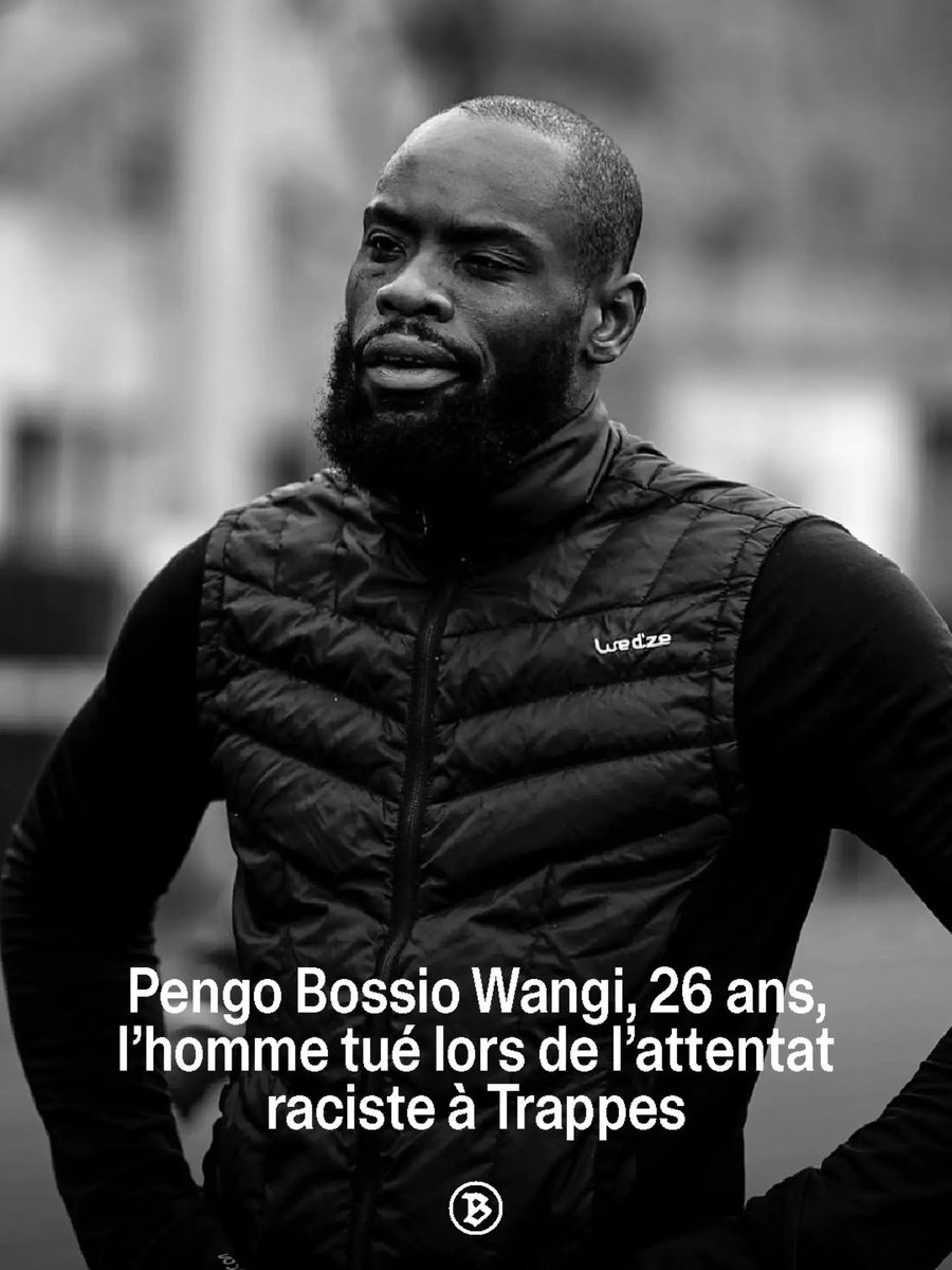 booska_p's tweet photo. 🕊️ « Il était de ceux qui donnent l’exemple ». 

A seulement 26 ans, Pengo Bossio Wangi a été tué par balle dans l’attentat raciste qui a secoué la ville de Trappes et le pays tout entier. 

Combattant exemplaire et espoir de la Atch Academy d’Aubervilliers, il rayonnait par sa simplicité et son implication. 

« Son sourire, son énergie et sa générosité resteront gravés dans nos murs et dans nos cœurs » confie Stéphane "Atch" Chaufourier, fondateur du club à RMC Sport. 

Toutes nos condoléances et pensées à sa famille, ainsi qu’à toute la ville de Trappes.